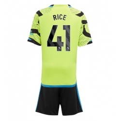 Strój piłkarski Arsenal Declan Rice #41 Koszulka Wyjazdowej dziecięce 2023-24 Krótki Rękaw (+ Krótkie spodenki)