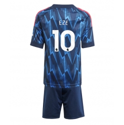 Strój piłkarski Arsenal Eberechi Eze #10 Koszulka Wyjazdowej dziecięce 2025-26 Krótki Rękaw (+ Krótkie spodenki)
