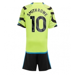 Strój piłkarski Arsenal Emile Smith Rowe #10 Koszulka Wyjazdowej dziecięce 2023-24 Krótki Rękaw (+ Krótkie spodenki)