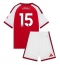 Strój piłkarski Arsenal Ezri Konsa #15 Koszulka Podstawowej dziecięce 2026-27 Krótki Rękaw (+ Krótkie spodenki)