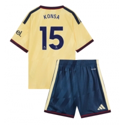 Strój piłkarski Arsenal Ezri Konsa #15 Koszulka Trzeciej dziecięce 2026-27 Krótki Rękaw (+ Krótkie spodenki)