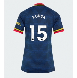 Strój piłkarski Arsenal Ezri Konsa #15 Koszulka Wyjazdowej damskie 2026-27 Krótki Rękaw