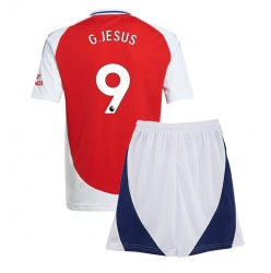 Strój piłkarski Arsenal Gabriel Jesus #9 Koszulka Podstawowej dziecięce 2024-25 Krótki Rękaw (+ Krótkie spodenki)