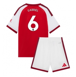 Strój piłkarski Arsenal Gabriel Magalhaes #6 Koszulka Podstawowej dziecięce 2026-27 Krótki Rękaw (+ Krótkie spodenki)