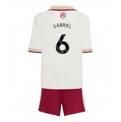 Strój piłkarski Arsenal Gabriel Magalhaes #6 Koszulka Trzeciej dziecięce 2025-26 Krótki Rękaw (+ Krótkie spodenki)