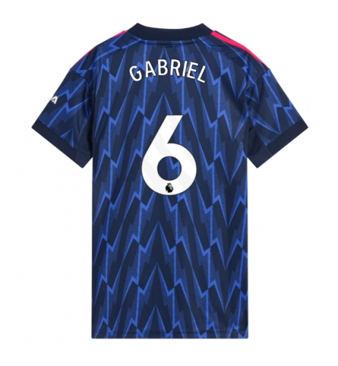 Strój piłkarski Arsenal Gabriel Magalhaes #6 Koszulka Wyjazdowej damskie 2025-26 Krótki Rękaw Strój piłkarski Arsenal Gabriel Magalhaes #6 Koszulka Wyjazdowej damskie 2025-26 Krótki Rękaw
