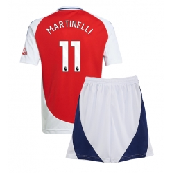 Strój piłkarski Arsenal Gabriel Martinelli #11 Koszulka Podstawowej dziecięce 2024-25 Krótki Rękaw (+ Krótkie spodenki)