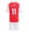 Strój piłkarski Arsenal Gabriel Martinelli #11 Koszulka Podstawowej dziecięce 2025-26 Krótki Rękaw (+ Krótkie spodenki)