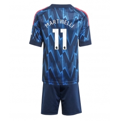Strój piłkarski Arsenal Gabriel Martinelli #11 Koszulka Wyjazdowej dziecięce 2025-26 Krótki Rękaw (+ Krótkie spodenki)