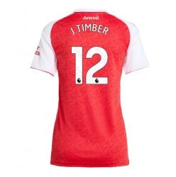 Strój piłkarski Arsenal Jurrien Timber #12 Koszulka Podstawowej damskie 2025-26 Krótki Rękaw