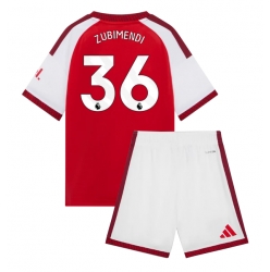 Strój piłkarski Arsenal Martin Zubimendi #36 Koszulka Podstawowej dziecięce 2026-27 Krótki Rękaw (+ Krótkie spodenki)