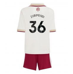 Strój piłkarski Arsenal Martin Zubimendi #36 Koszulka Trzeciej dziecięce 2025-26 Krótki Rękaw (+ Krótkie spodenki)