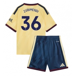 Strój piłkarski Arsenal Martin Zubimendi #36 Koszulka Trzeciej dziecięce 2026-27 Krótki Rękaw (+ Krótkie spodenki)