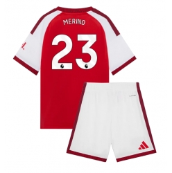 Strój piłkarski Arsenal Mikel Merino #23 Koszulka Podstawowej dziecięce 2026-27 Krótki Rękaw (+ Krótkie spodenki)