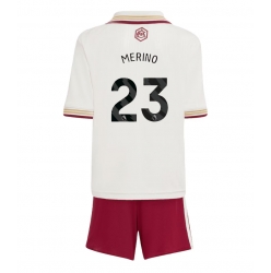 Strój piłkarski Arsenal Mikel Merino #23 Koszulka Trzeciej dziecięce 2025-26 Krótki Rękaw (+ Krótkie spodenki)