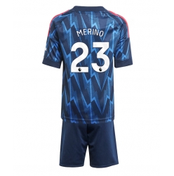Strój piłkarski Arsenal Mikel Merino #23 Koszulka Wyjazdowej dziecięce 2025-26 Krótki Rękaw (+ Krótkie spodenki)