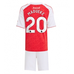 Strój piłkarski Arsenal Noni Madueke #20 Koszulka Podstawowej dziecięce 2025-26 Krótki Rękaw (+ Krótkie spodenki)
