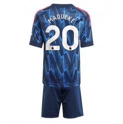 Strój piłkarski Arsenal Noni Madueke #20 Koszulka Wyjazdowej dziecięce 2025-26 Krótki Rękaw (+ Krótkie spodenki)