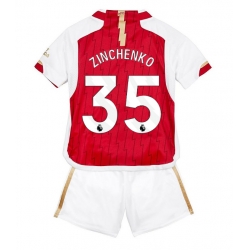 Strój piłkarski Arsenal Oleksandr Zinchenko #35 Koszulka Podstawowej dziecięce 2023-24 Krótki Rękaw (+ Krótkie spodenki)