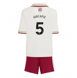 Strój piłkarski Arsenal Piero Hincapie #5 Koszulka Trzeciej dziecięce 2025-26 Krótki Rękaw (+ Krótkie spodenki)