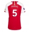Strój piłkarski Arsenal Thomas Partey #5 Koszulka Podstawowej damskie 2023-24 Krótki Rękaw