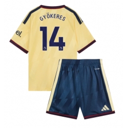 Strój piłkarski Arsenal Viktor Gyokeres #14 Koszulka Trzeciej dziecięce 2026-27 Krótki Rękaw (+ Krótkie spodenki)