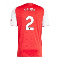 Strój piłkarski Arsenal William Saliba #2 Koszulka Podstawowej 2025-26 Krótki Rękaw