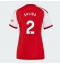 Strój piłkarski Arsenal William Saliba #2 Koszulka Podstawowej damskie 2026-27 Krótki Rękaw Strój piłkarski Arsenal William Saliba #2 Koszulka Podstawowej damskie 2026-27 Krótki Rękaw