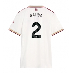 Strój piłkarski Arsenal William Saliba #2 Koszulka Trzeciej damskie 2025-26 Krótki Rękaw