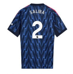 Strój piłkarski Arsenal William Saliba #2 Koszulka Wyjazdowej 2025-26 Krótki Rękaw