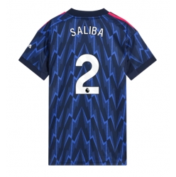 Strój piłkarski Arsenal William Saliba #2 Koszulka Wyjazdowej damskie 2025-26 Krótki Rękaw