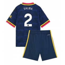 Strój piłkarski Arsenal William Saliba #2 Koszulka Wyjazdowej dziecięce 2026-27 Krótki Rękaw (+ Krótkie spodenki)