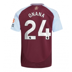 Strój piłkarski Aston Villa Amadou Onana #24 Koszulka Podstawowej 2024-25 Krótki Rękaw