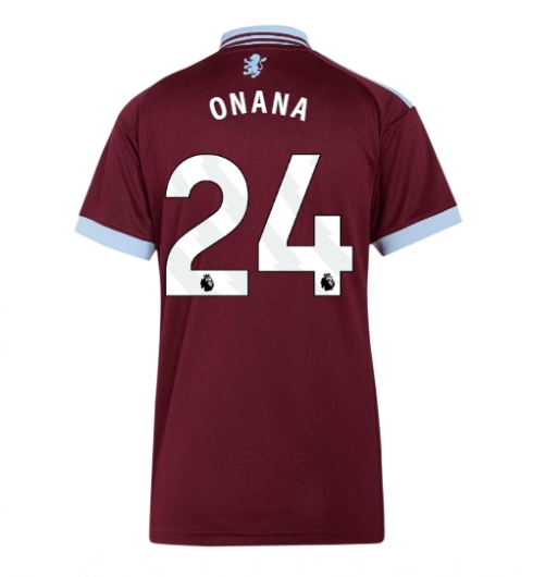 Strój piłkarski Aston Villa Amadou Onana #24 Koszulka Podstawowej damskie 2026-27 Krótki Rękaw Strój piłkarski Aston Villa Amadou Onana #24 Koszulka Podstawowej damskie 2026-27 Krótki Rękaw