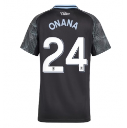 Strój piłkarski Aston Villa Amadou Onana #24 Koszulka Wyjazdowej damskie 2025-26 Krótki Rękaw