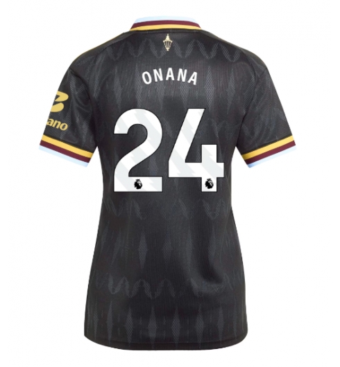 Strój piłkarski Aston Villa Amadou Onana #24 Koszulka Wyjazdowej damskie 2026-27 Krótki Rękaw Strój piłkarski Aston Villa Amadou Onana #24 Koszulka Wyjazdowej damskie 2026-27 Krótki Rękaw