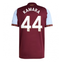 Strój piłkarski Aston Villa Boubacar Kamara #44 Koszulka Podstawowej 2025-26 Krótki Rękaw