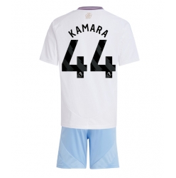 Strój piłkarski Aston Villa Boubacar Kamara #44 Koszulka Wyjazdowej dziecięce 2024-25 Krótki Rękaw (+ Krótkie spodenki)