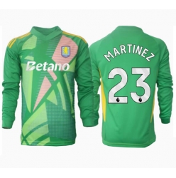 Strój piłkarski Aston Villa Emiliano Martinez #23 Bramkarskie Koszulka Podstawowej 2024-25 Długi Rękaw