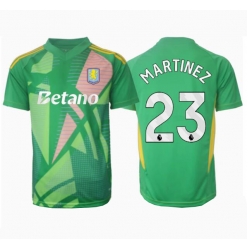 Strój piłkarski Aston Villa Emiliano Martinez #23 Bramkarskie Koszulka Podstawowej 2024-25 Krótki Rękaw