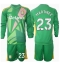 Strój piłkarski Aston Villa Emiliano Martinez #23 Bramkarskie Koszulka Podstawowej dziecięce 2024-25 Długi Rękaw (+ Krótkie spodenki)