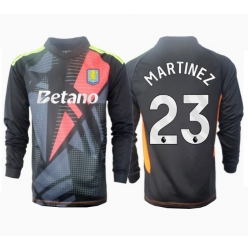 Strój piłkarski Aston Villa Emiliano Martinez #23 Bramkarskie Koszulka Wyjazdowej 2024-25 Długi Rękaw