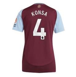 Strój piłkarski Aston Villa Ezri Konsa #4 Koszulka Podstawowej damskie 2024-25 Krótki Rękaw