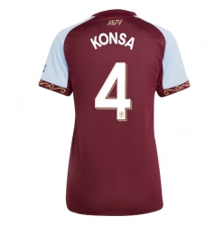 Strój piłkarski Aston Villa Ezri Konsa #4 Koszulka Podstawowej damskie 2025-26 Krótki Rękaw