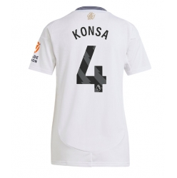 Strój piłkarski Aston Villa Ezri Konsa #4 Koszulka Wyjazdowej damskie 2024-25 Krótki Rękaw