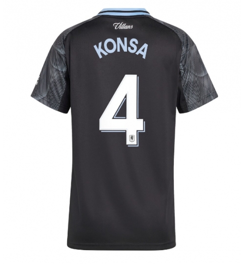 Strój piłkarski Aston Villa Ezri Konsa #4 Koszulka Wyjazdowej damskie 2025-26 Krótki Rękaw Strój piłkarski Aston Villa Ezri Konsa #4 Koszulka Wyjazdowej damskie 2025-26 Krótki Rękaw