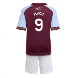 Strój piłkarski Aston Villa Harvey Elliott #9 Koszulka Podstawowej dziecięce 2025-26 Krótki Rękaw (+ Krótkie spodenki)