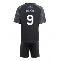 Strój piłkarski Aston Villa Harvey Elliott #9 Koszulka Wyjazdowej dziecięce 2025-26 Krótki Rękaw (+ Krótkie spodenki)