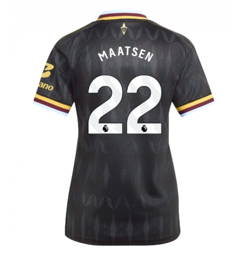 Strój piłkarski Aston Villa Ian Maatsen #22 Koszulka Wyjazdowej damskie 2026-27 Krótki Rękaw Strój piłkarski Aston Villa Ian Maatsen #22 Koszulka Wyjazdowej damskie 2026-27 Krótki Rękaw