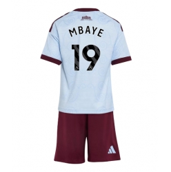 Strój piłkarski Aston Villa Ibrahim Mbaye #19 Koszulka Trzeciej dziecięce 2026-27 Krótki Rękaw (+ Krótkie spodenki)